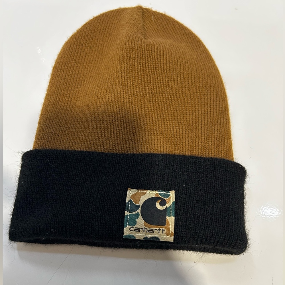 Carhartt Brown and Black Kids Beanie